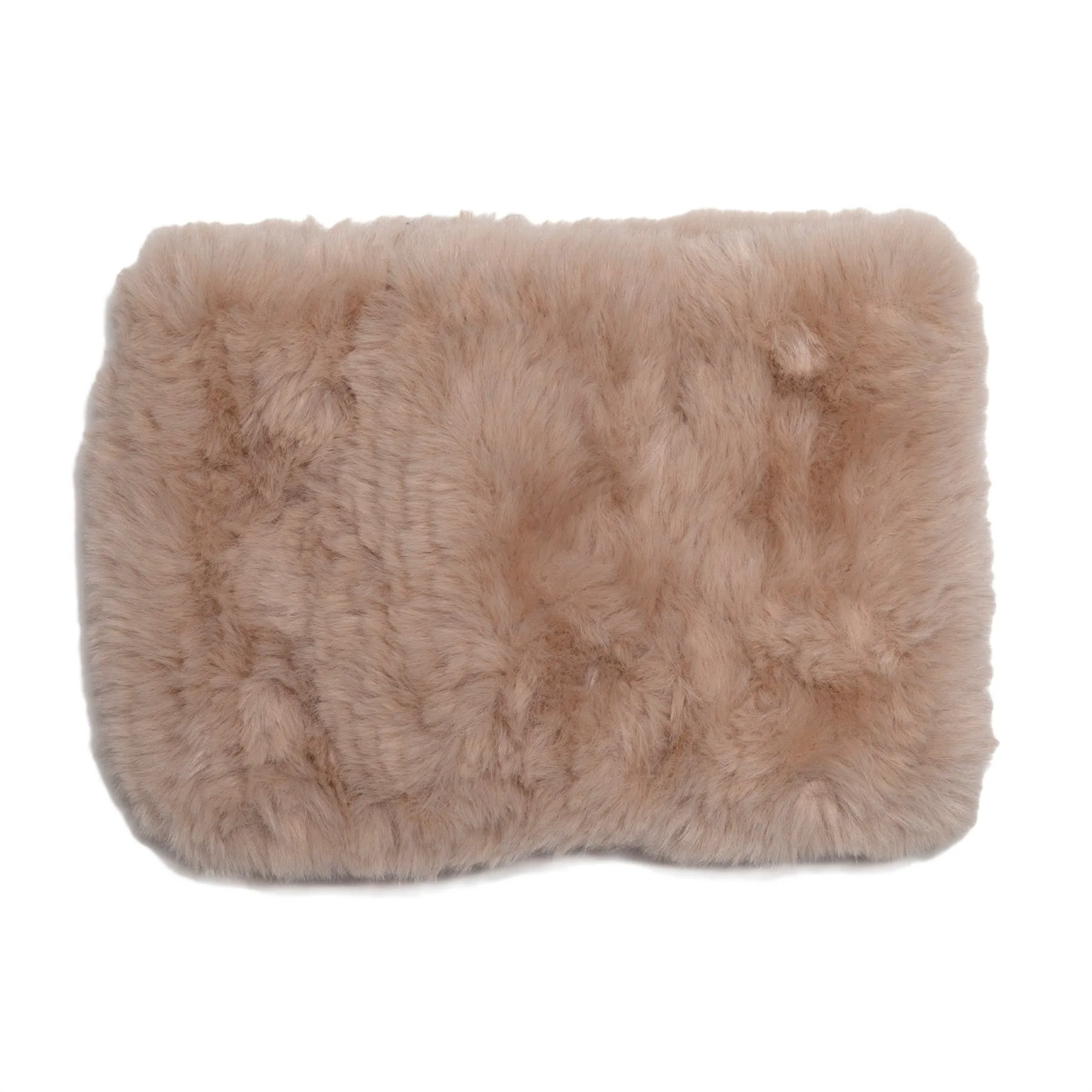 Faux Fur Mittens with Signature Knitted Design.