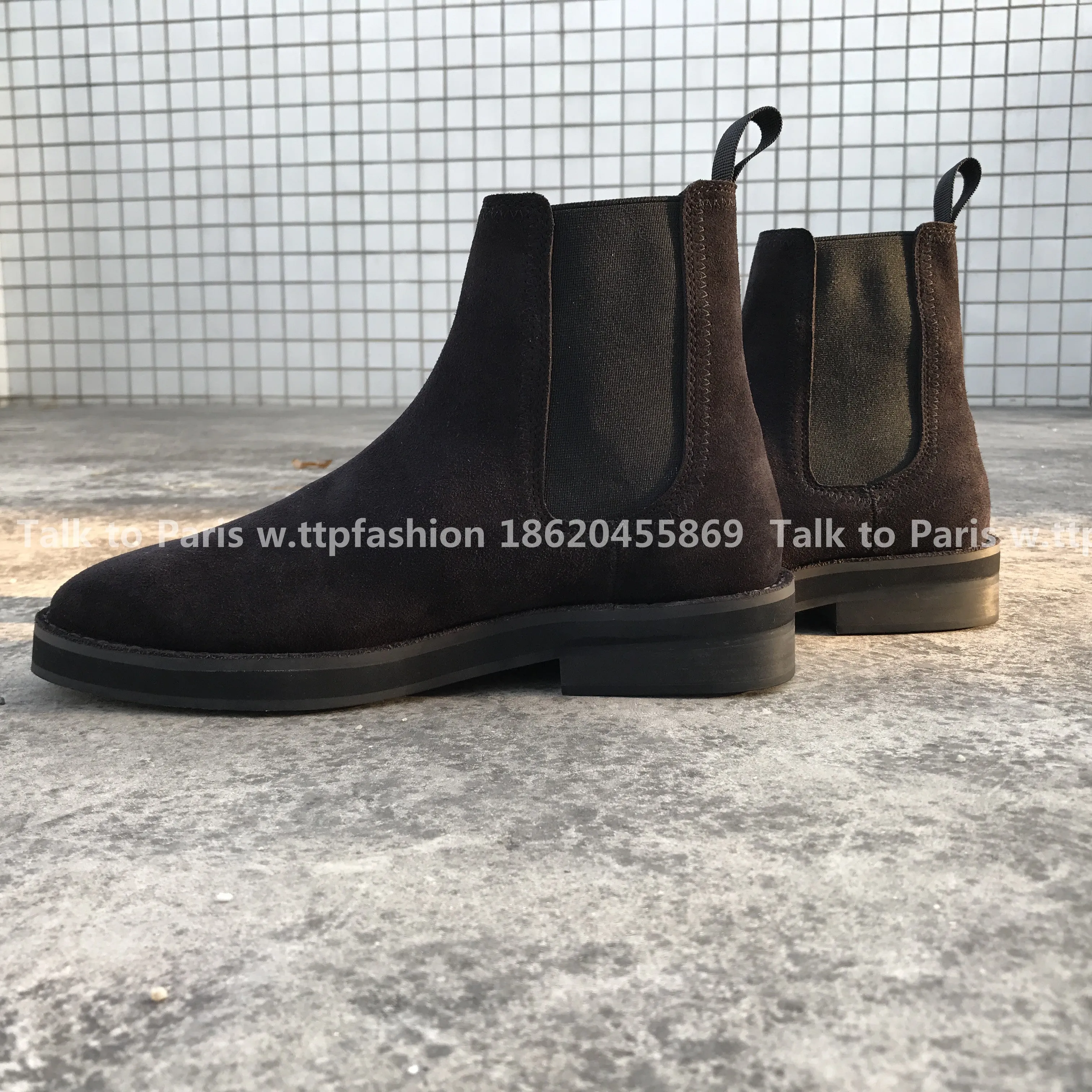 Fear of God Chelsea Boots Season 6 Yeezy High-Top Leather Boots by Kanye West