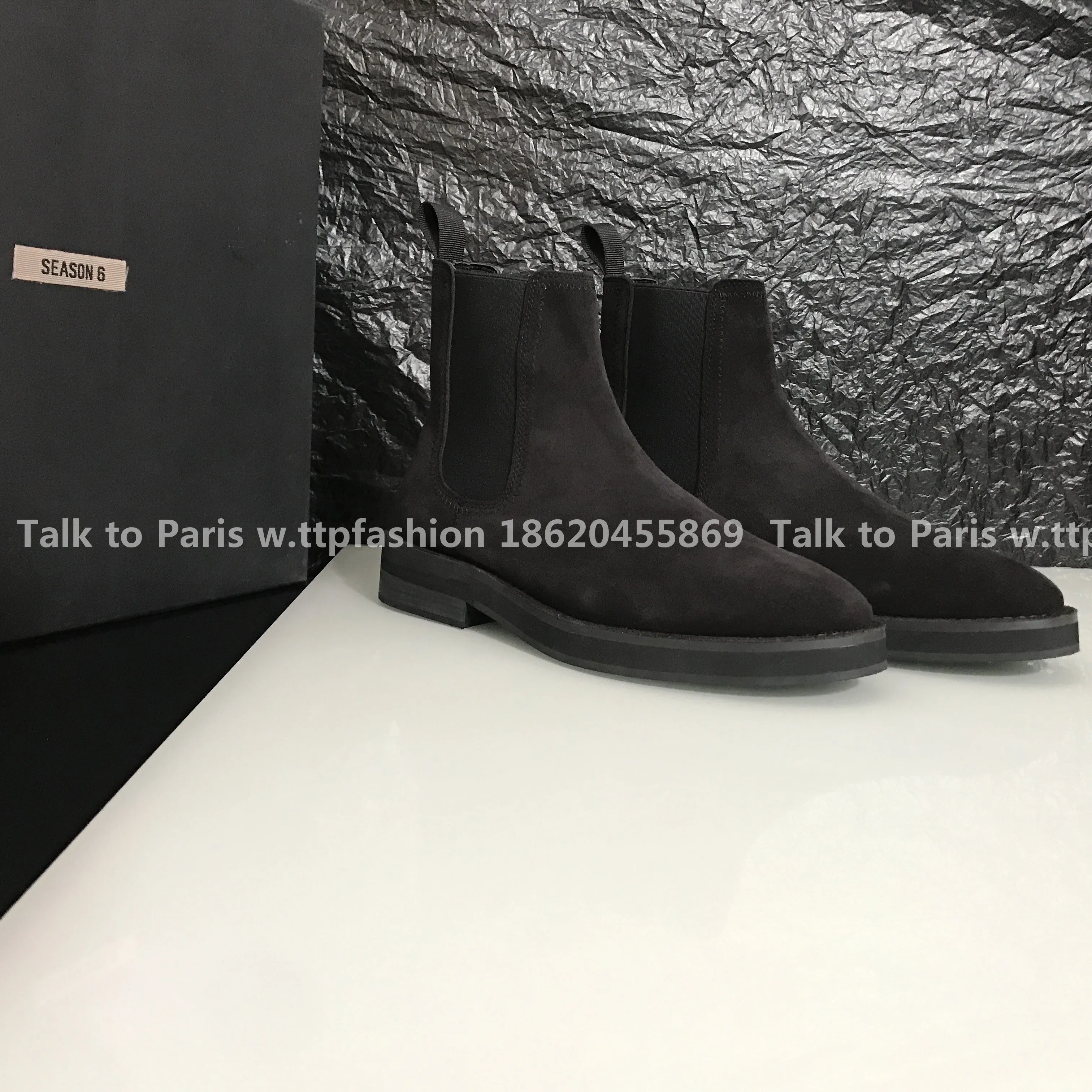 Fear of God Chelsea Boots Season 6 Yeezy High-Top Leather Boots by Kanye West