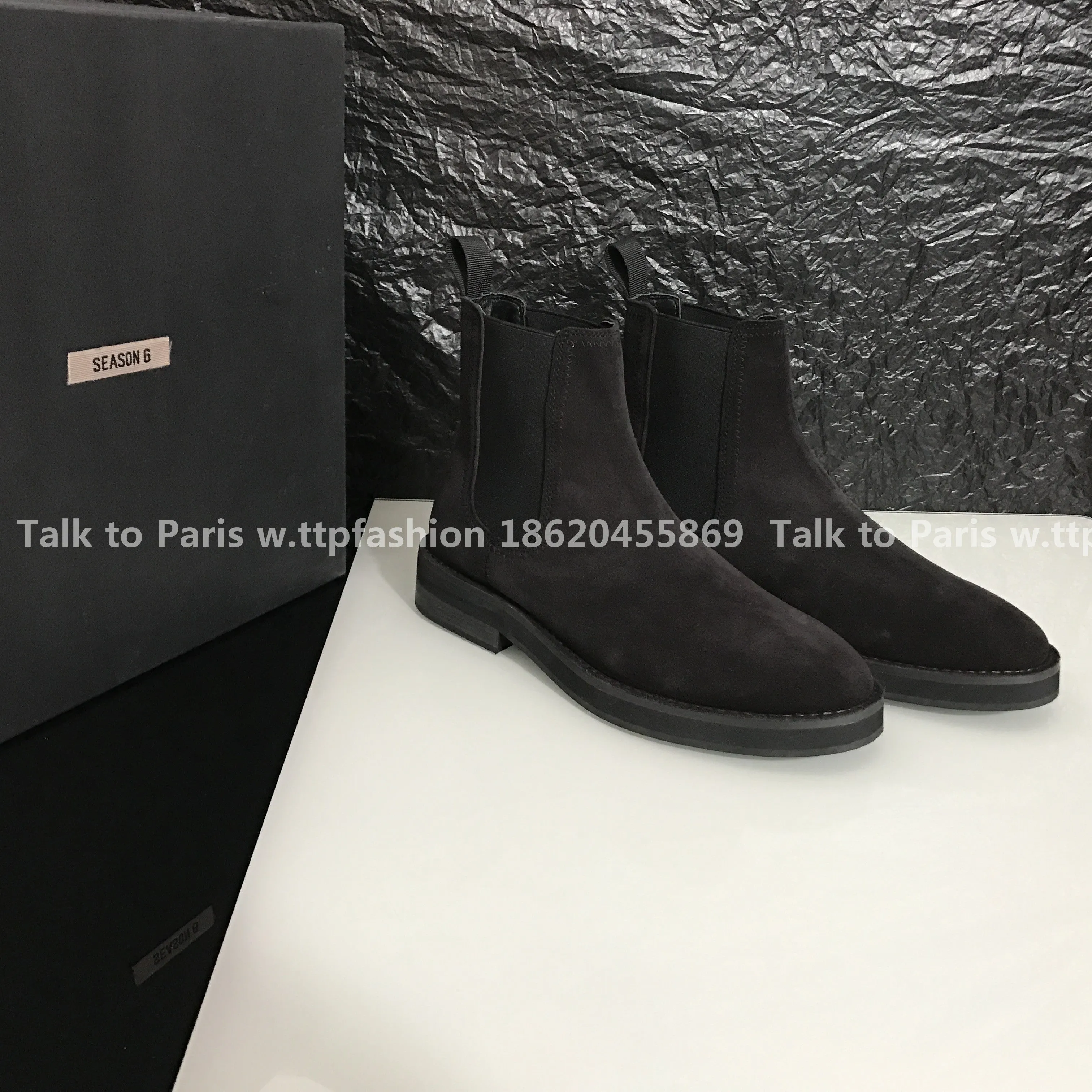 Fear of God Chelsea Boots Season 6 Yeezy High-Top Leather Boots by Kanye West