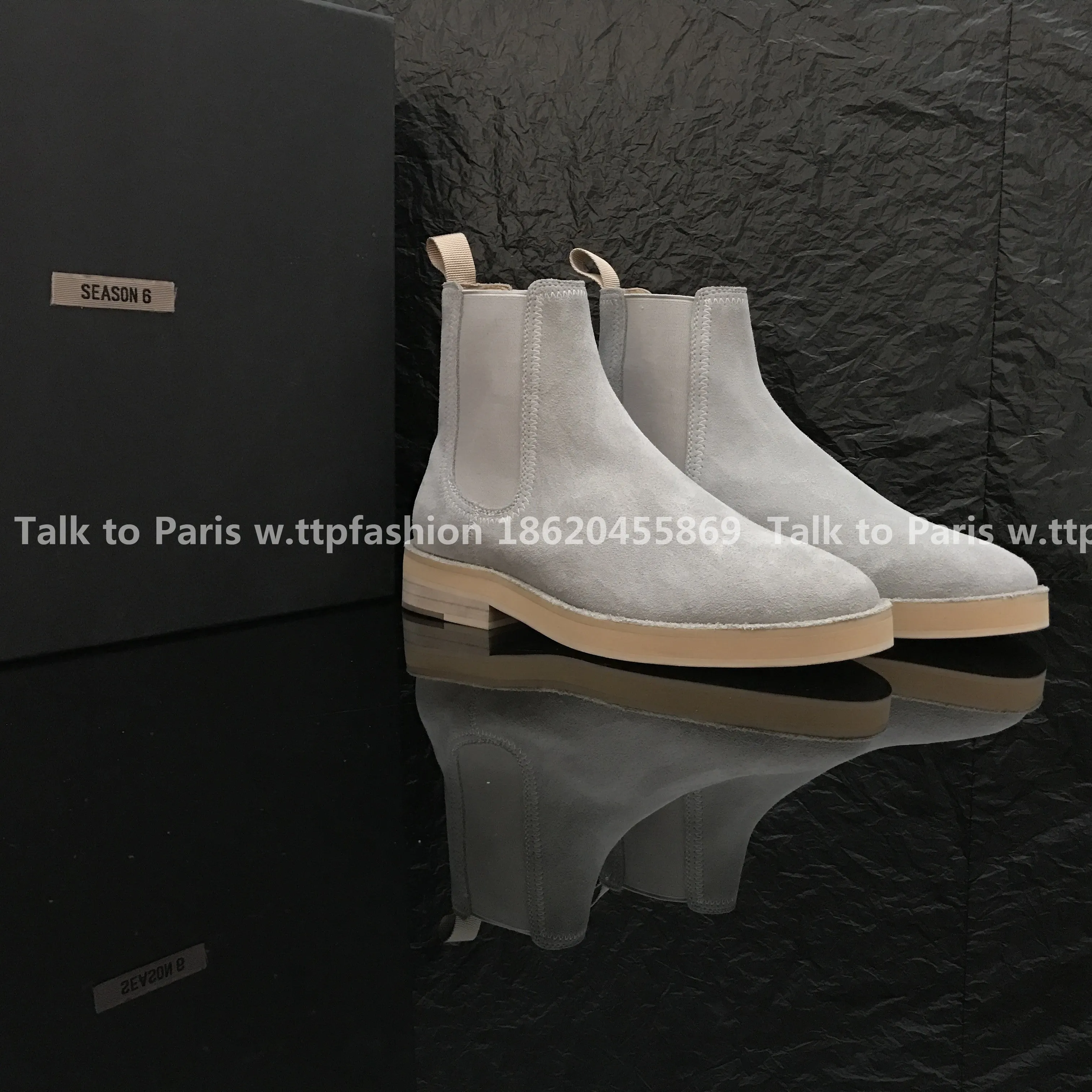 Fear of God Chelsea Boots Season 6 Yeezy High-Top Leather Boots by Kanye West