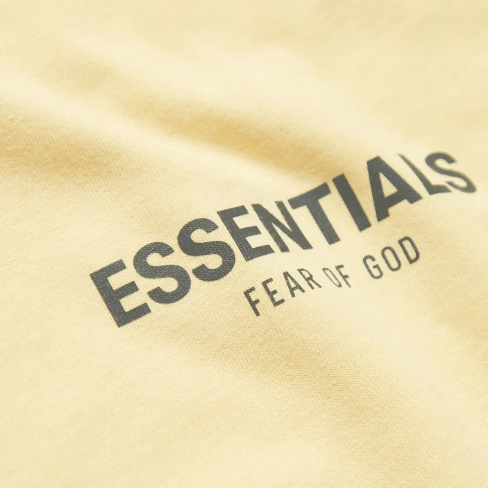 Fear of God ESSENTIALS Long Sleeve Tee with Appliquéd Logo Print