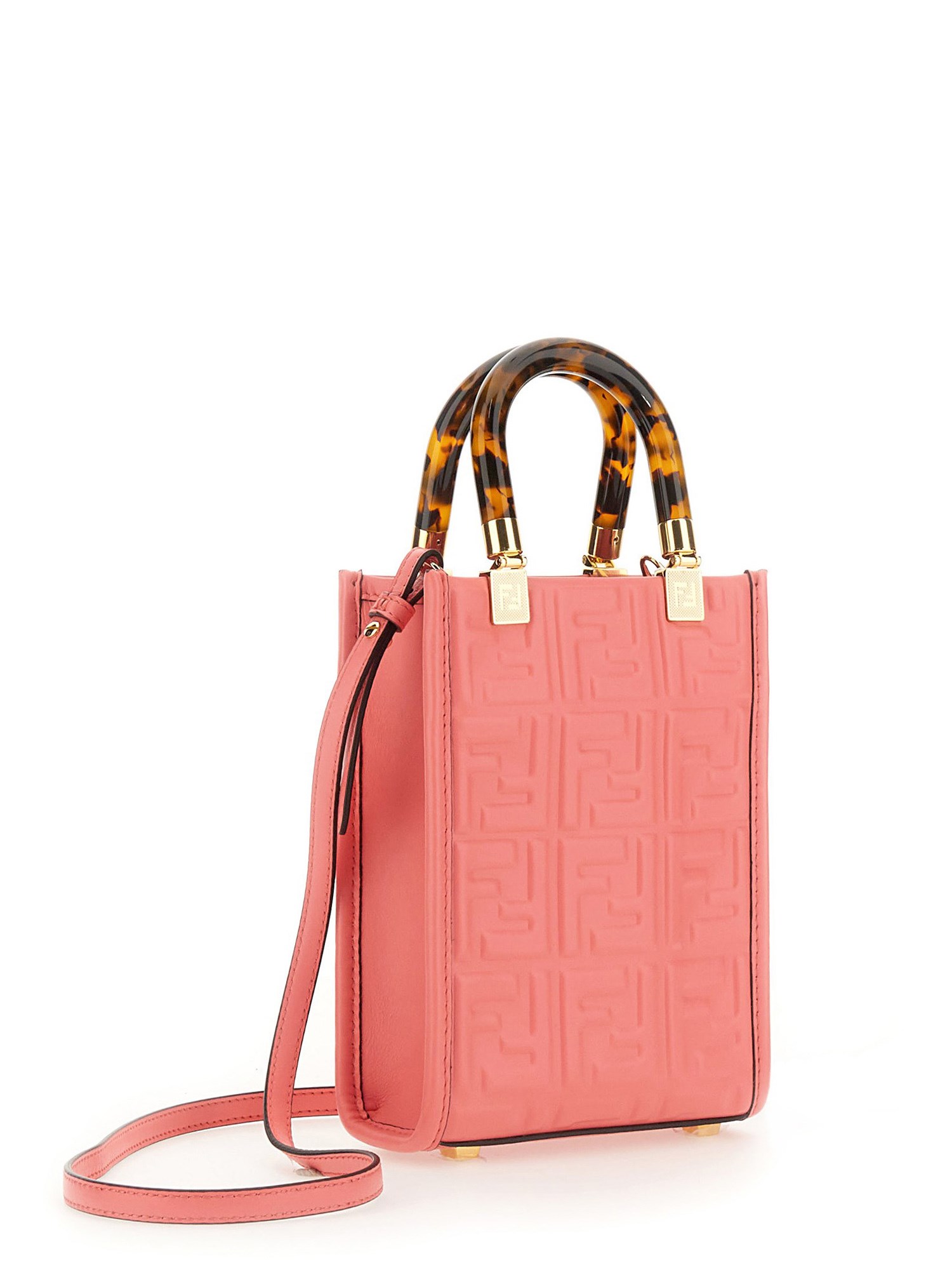 FENDI MINI SUNSHINE LEATHER TOTE BAG