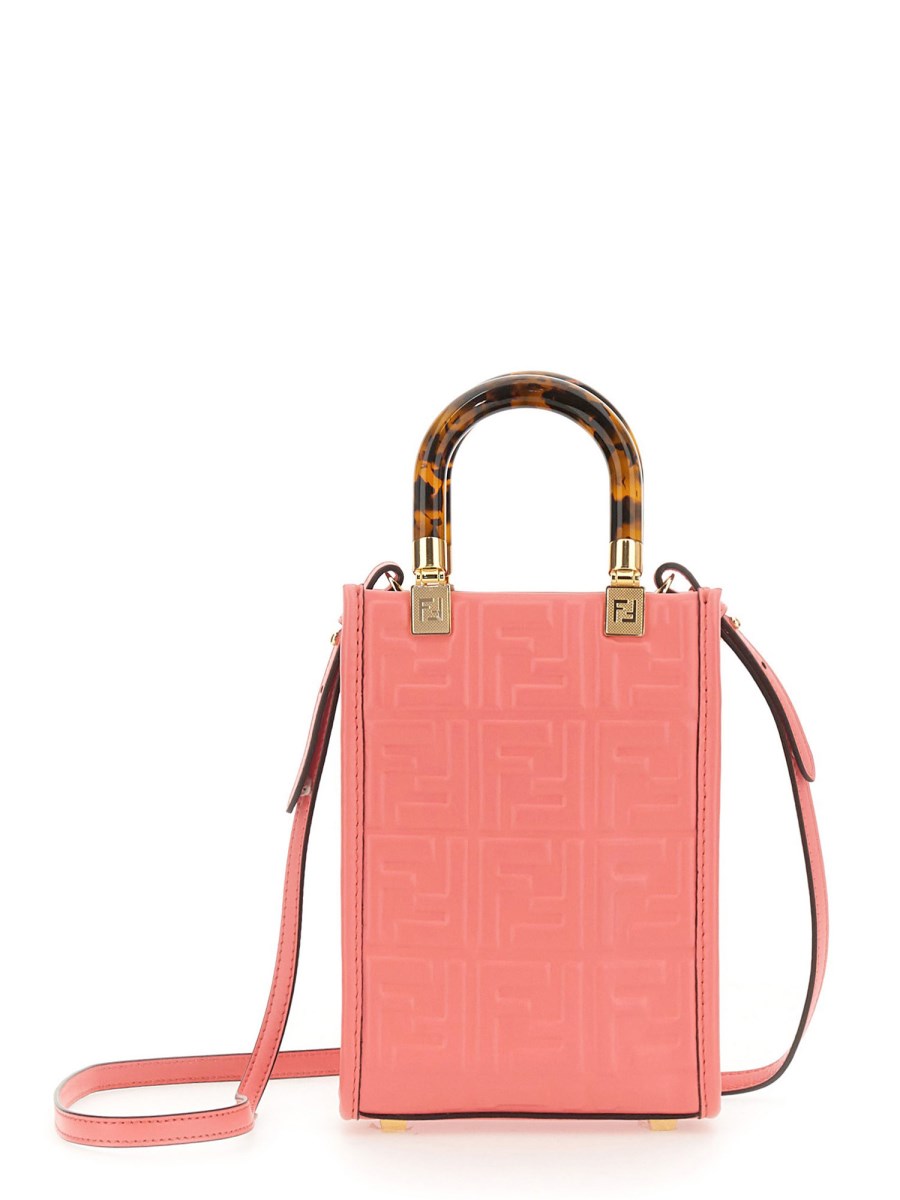 FENDI MINI SUNSHINE LEATHER TOTE BAG