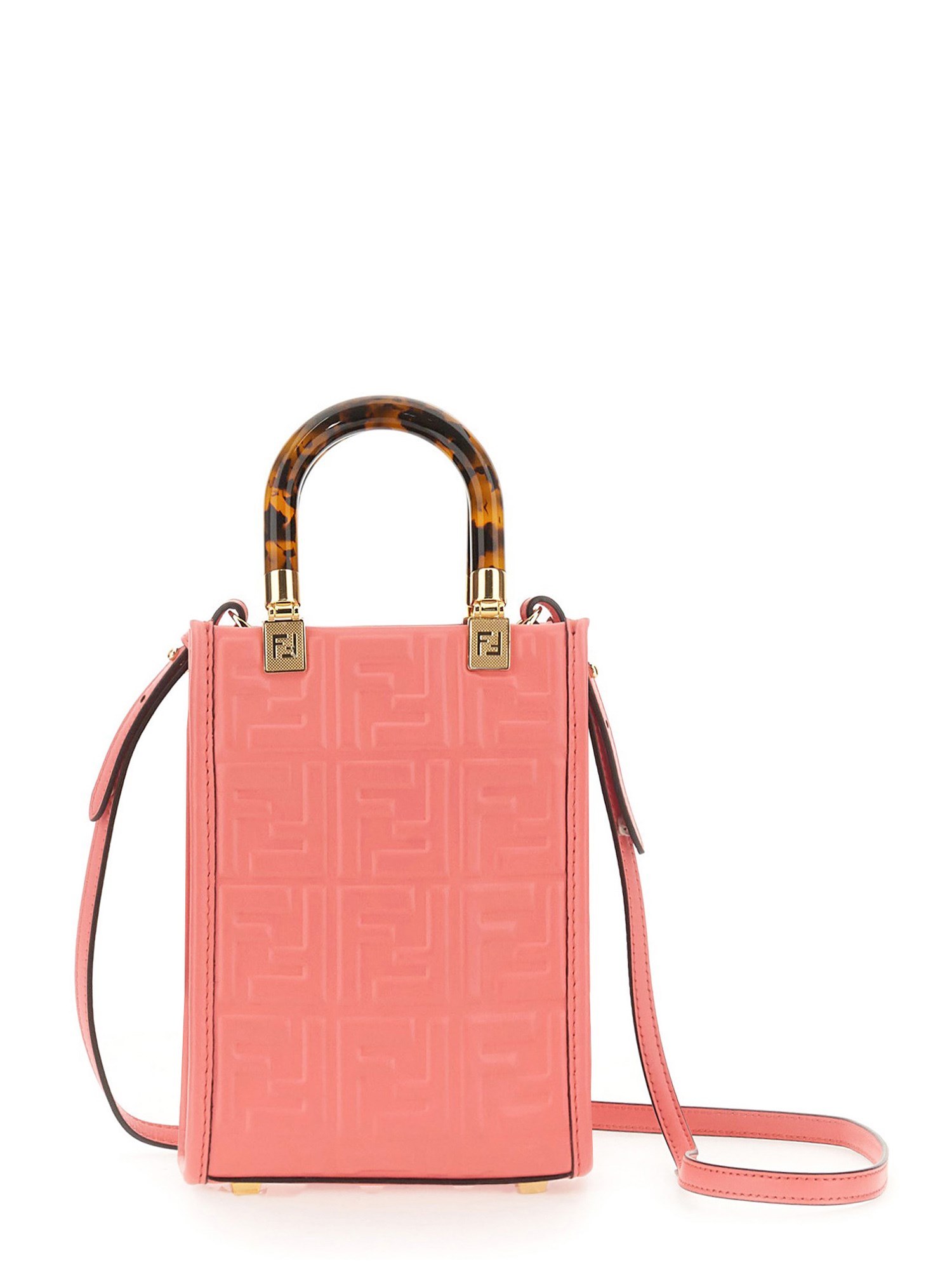 FENDI MINI SUNSHINE LEATHER TOTE BAG