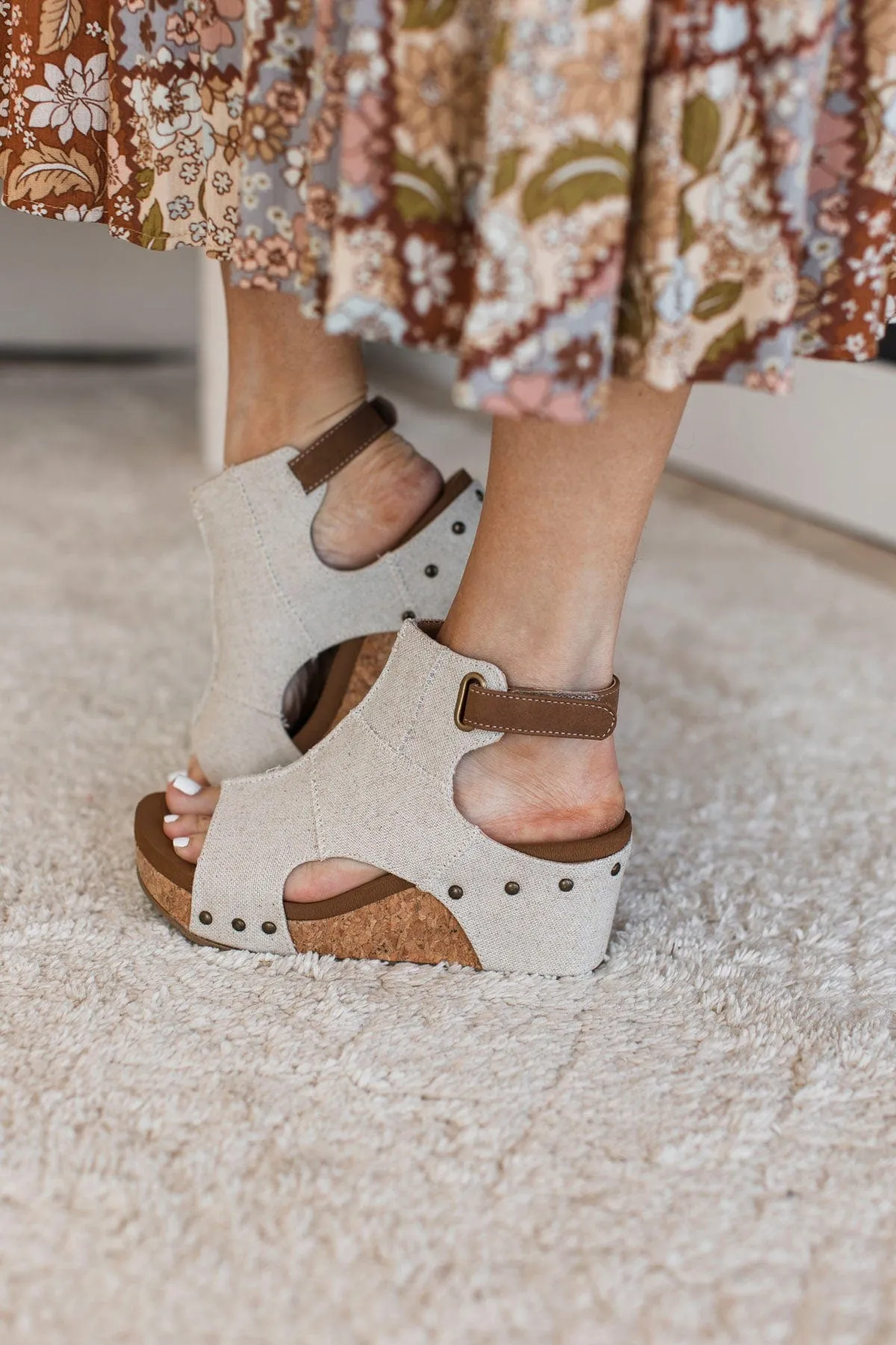 G LaLa Wedge Sandals in Natural - Shop Now