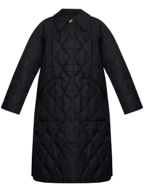 GANNI Quilted Midi Coat