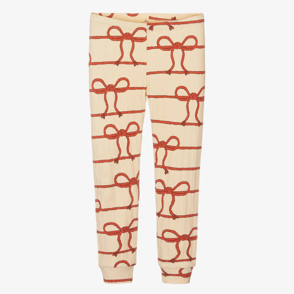 Yellow Organic Cotton Rope Leggings