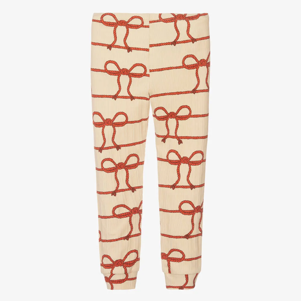 Yellow Organic Cotton Rope Leggings