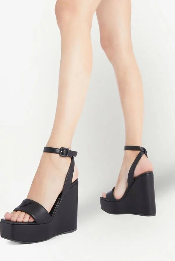 Meissa 130mm Platform Sandals by Giuseppe Zanotti in Black