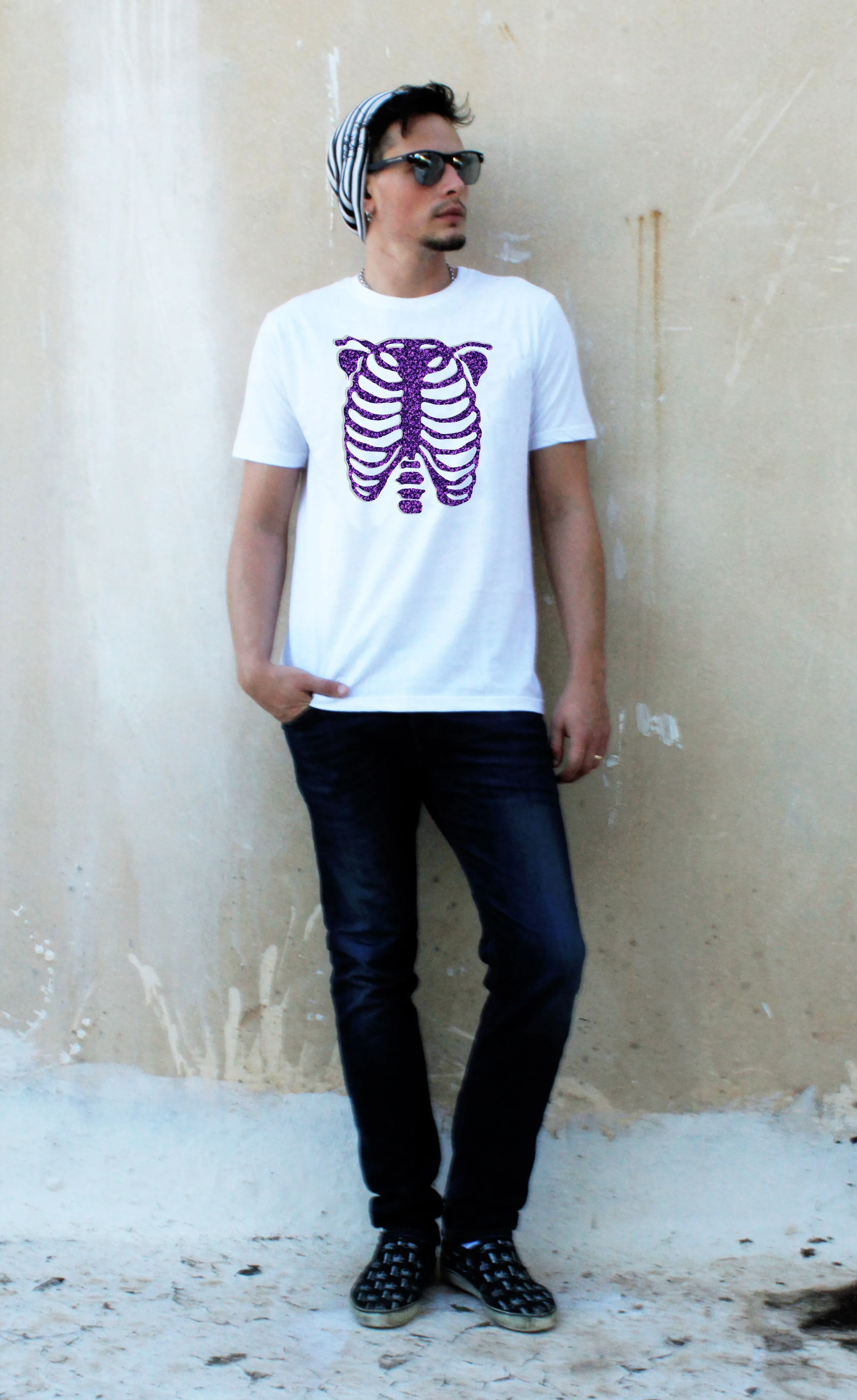 Glitter Ribcage Print Unisex T-shirt