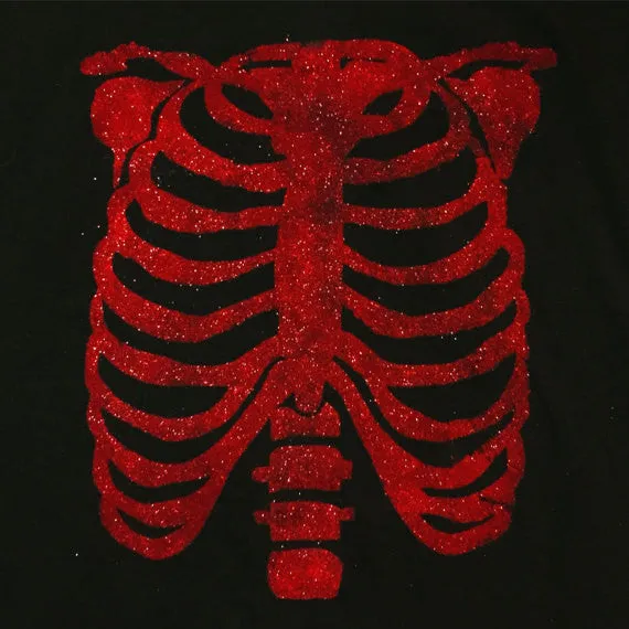 Glitter Ribcage Print Unisex T-shirt