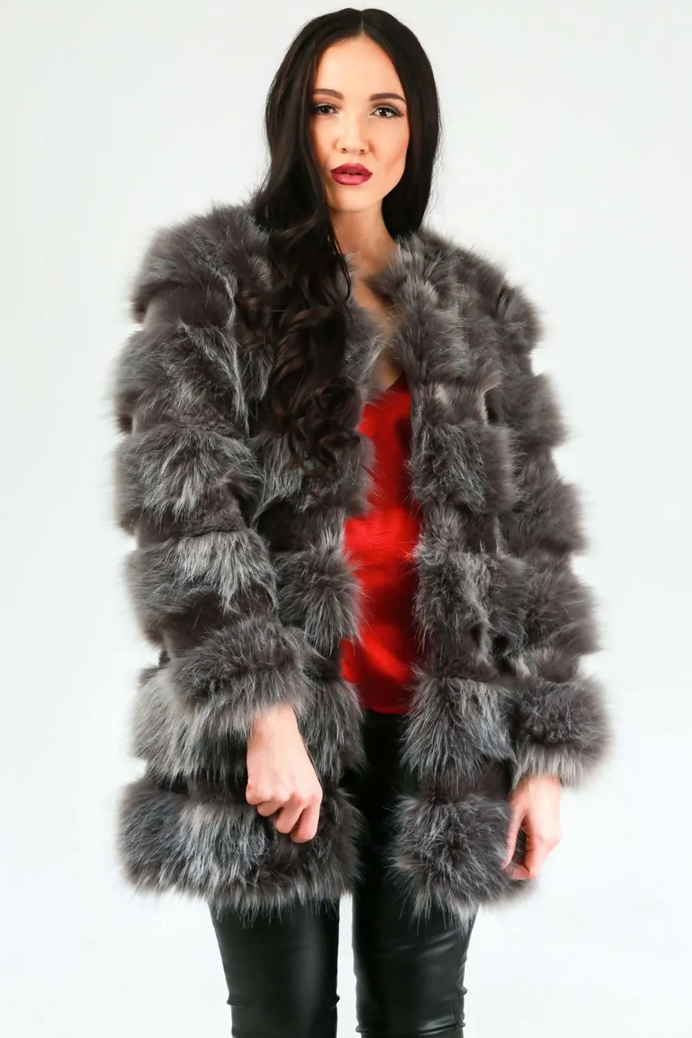 Gray Furry Coat