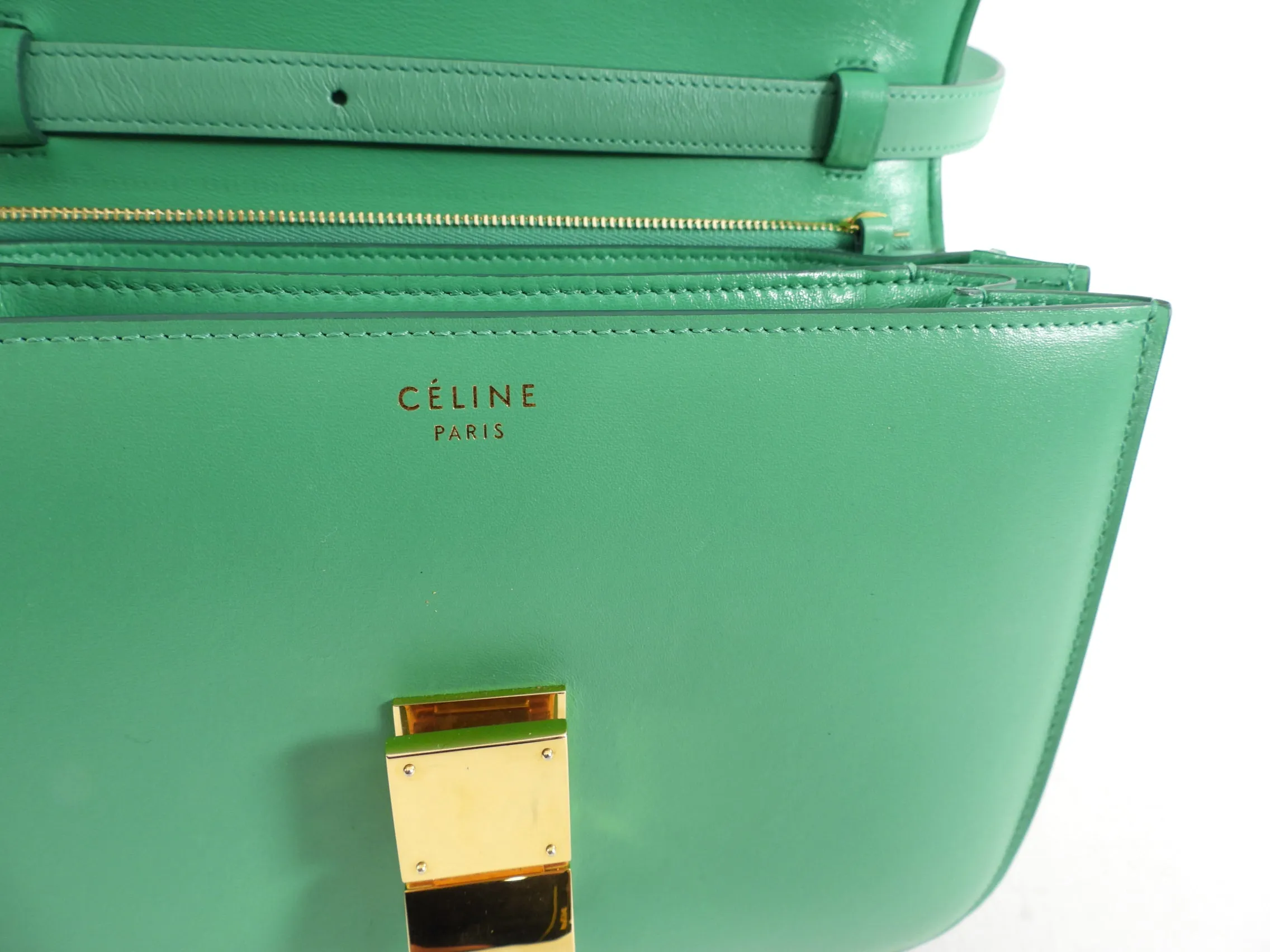 Green Medium Classic Box Bag