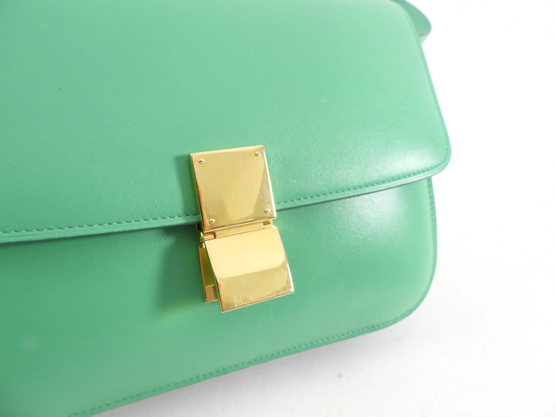 Green Medium Classic Box Bag