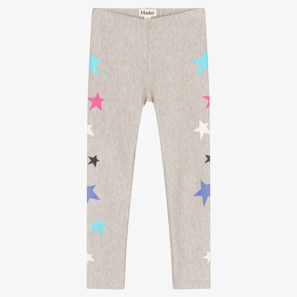 Grey Star Leggings for Girls