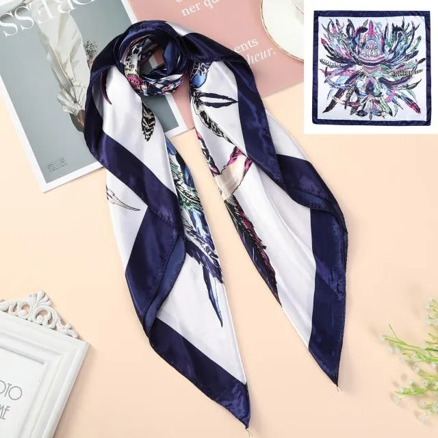 Head Scarf Bandana Women Square Print Turban Headband Hair Band