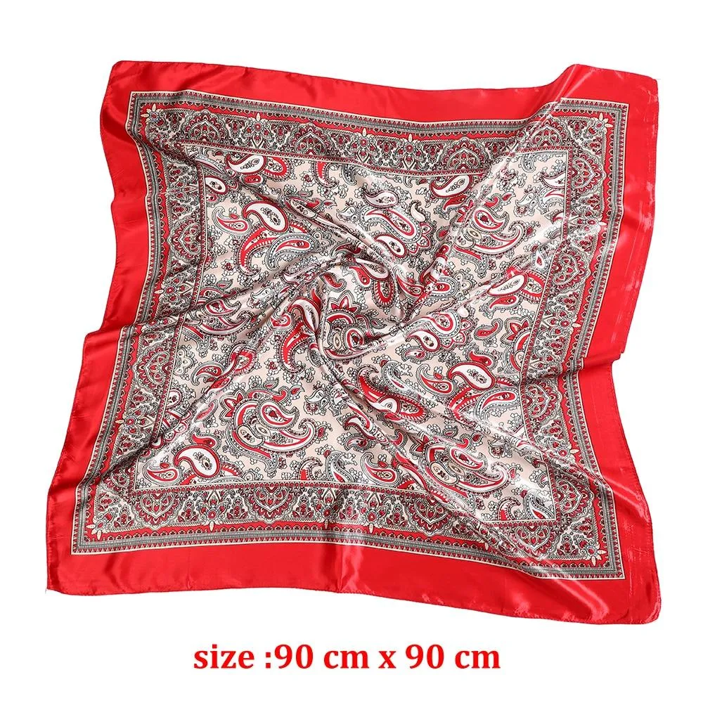 Head Scarf Bandana Women Square Print Turban Headband Hair Band