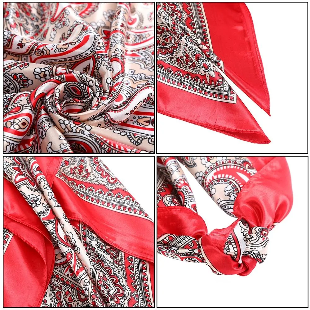 Head Scarf Bandana Women Square Print Turban Headband Hair Band