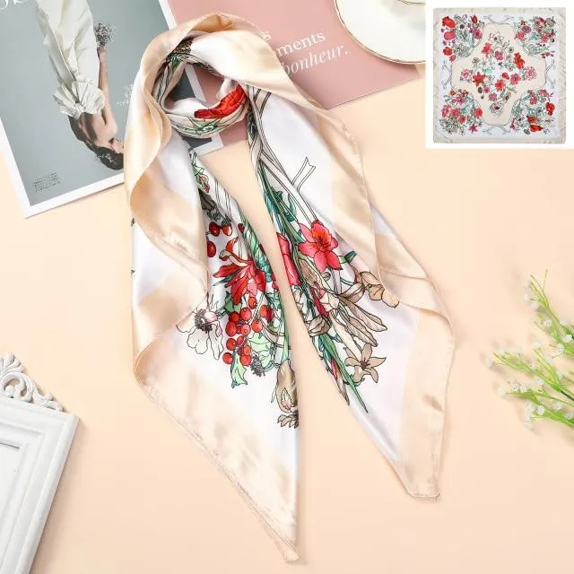 Head Scarf Bandana Women Square Print Turban Headband Hair Band