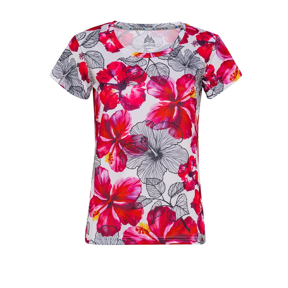 Hibiscus T-shirt for Women by Wild Tee.