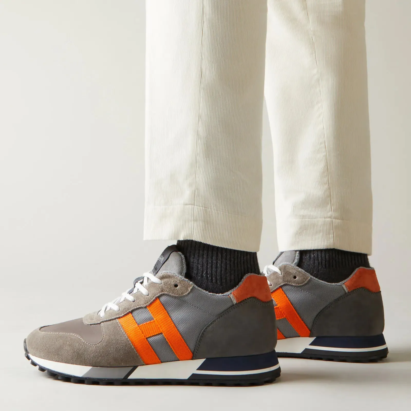 Hogan H383 Grey Orange Sneaker