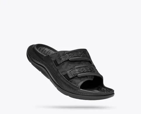 Hoka Men's ORA Luxe Slide Sandals in Black