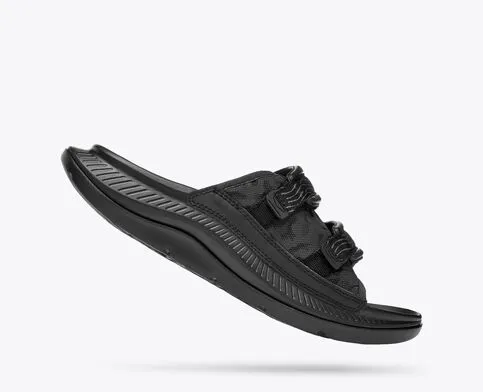 Hoka Men's ORA Luxe Slide Sandals in Black