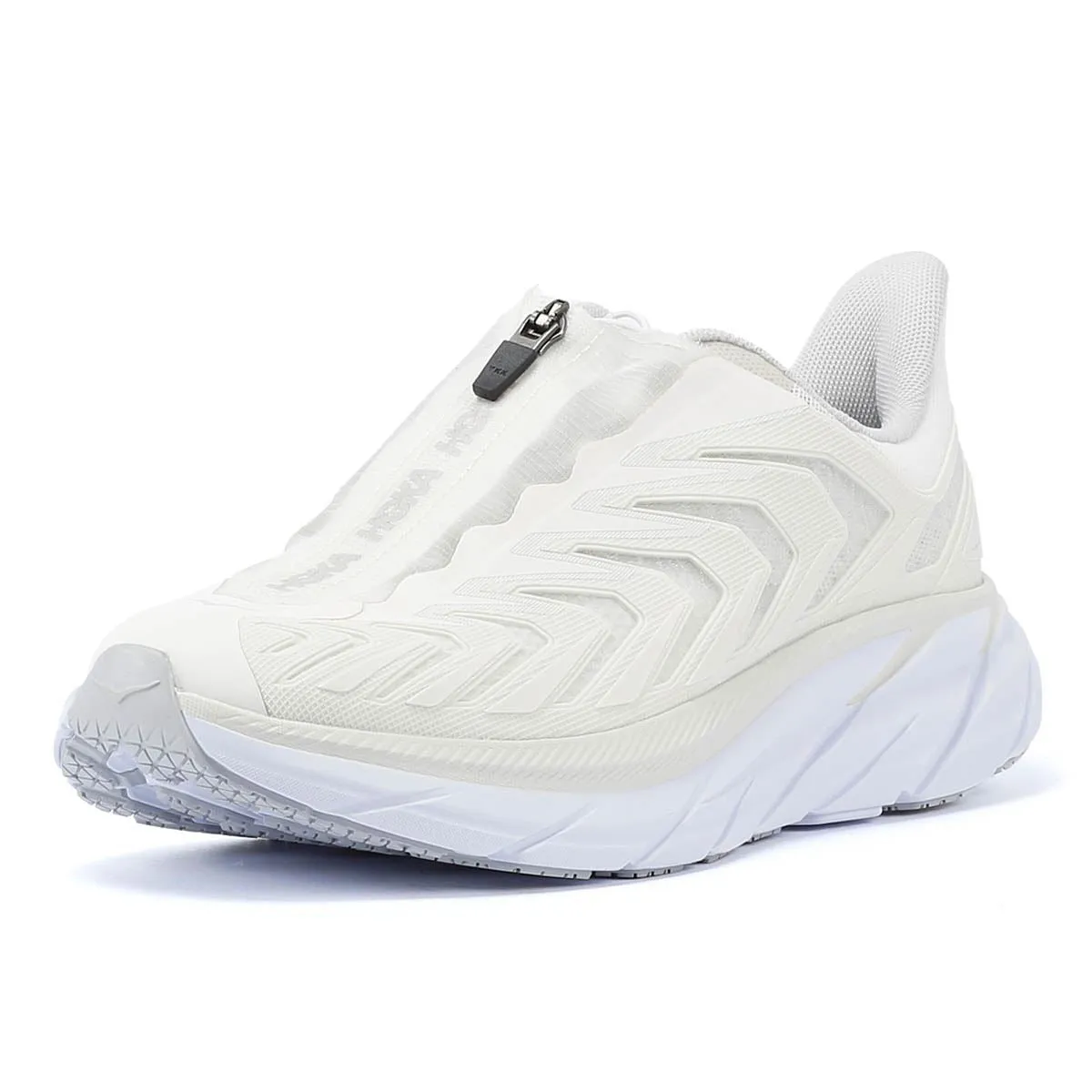 Hoka Project Clifton White / Grey Trainers