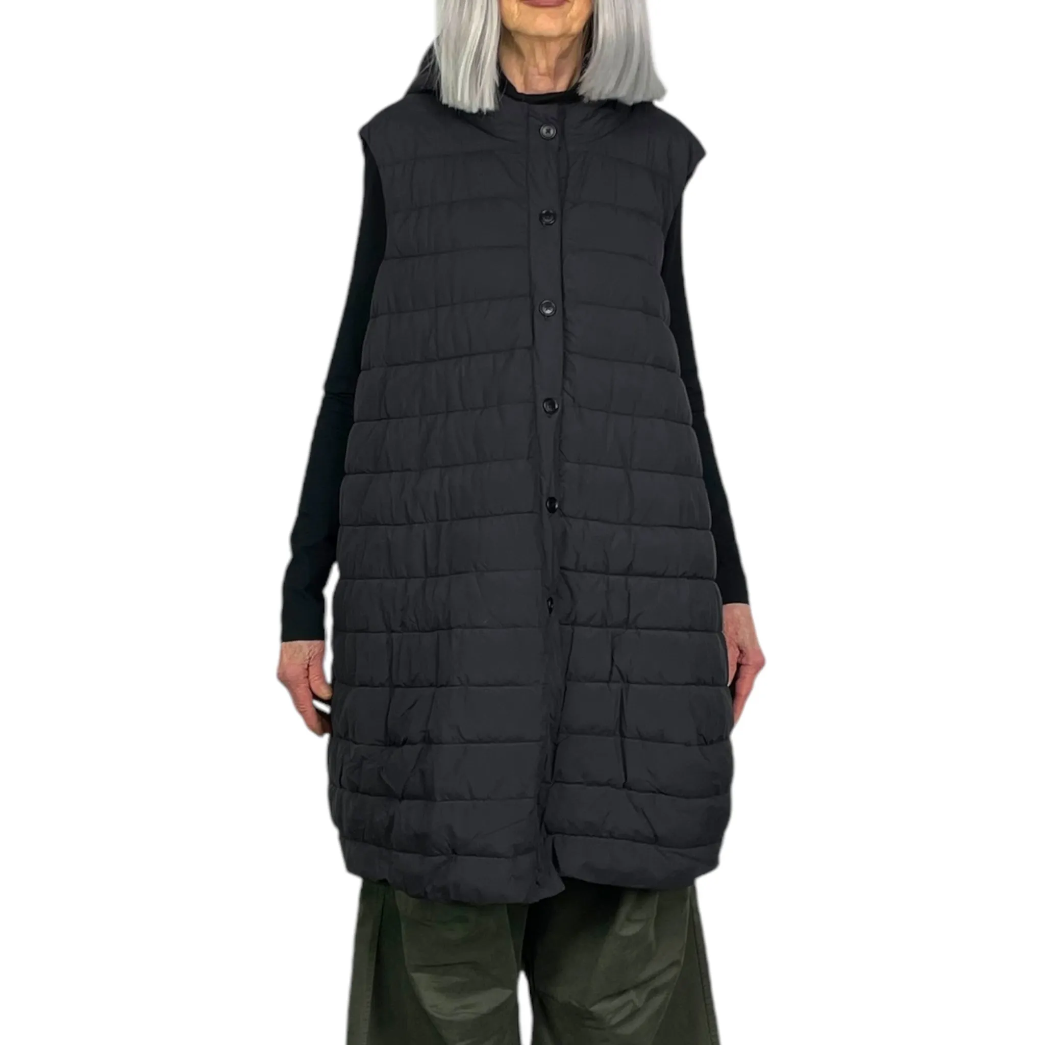 Hooded Jacket with Quilted Vest