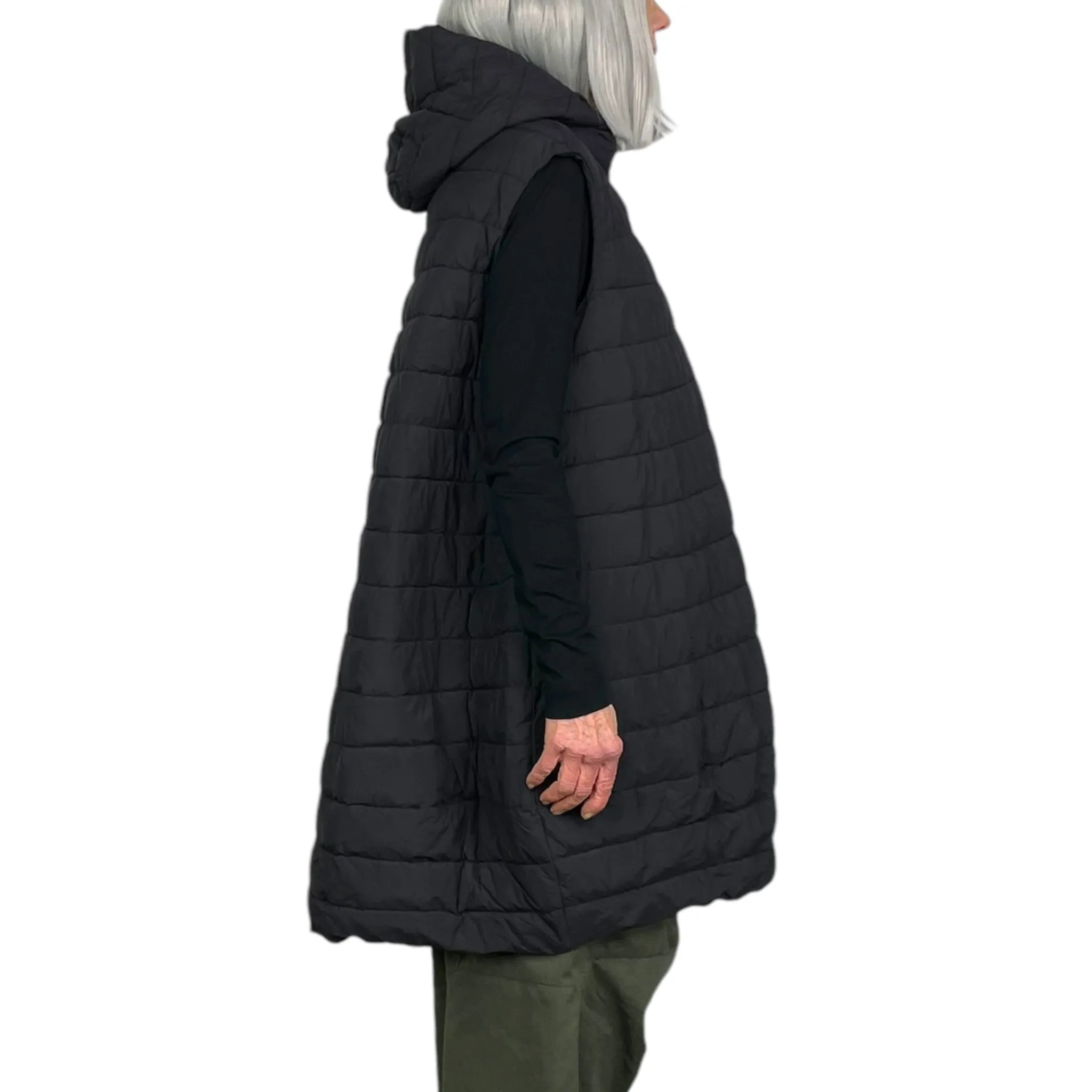 Hooded Jacket with Quilted Vest