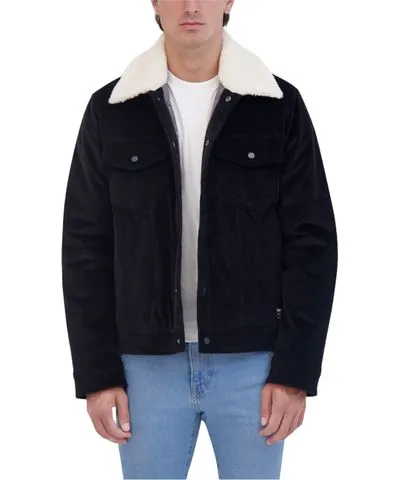 Hudson Jeans Men's Corduroy Trucker Jacket With Sherpa Collar