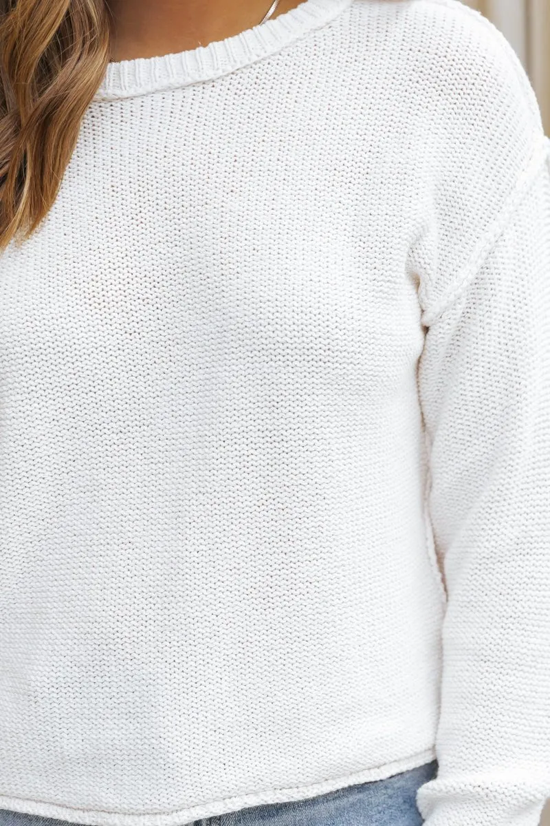 Ivory Everyday Fall Pullover Sweater