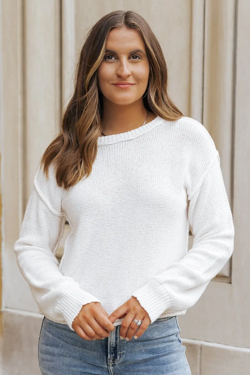 Ivory Everyday Fall Pullover Sweater