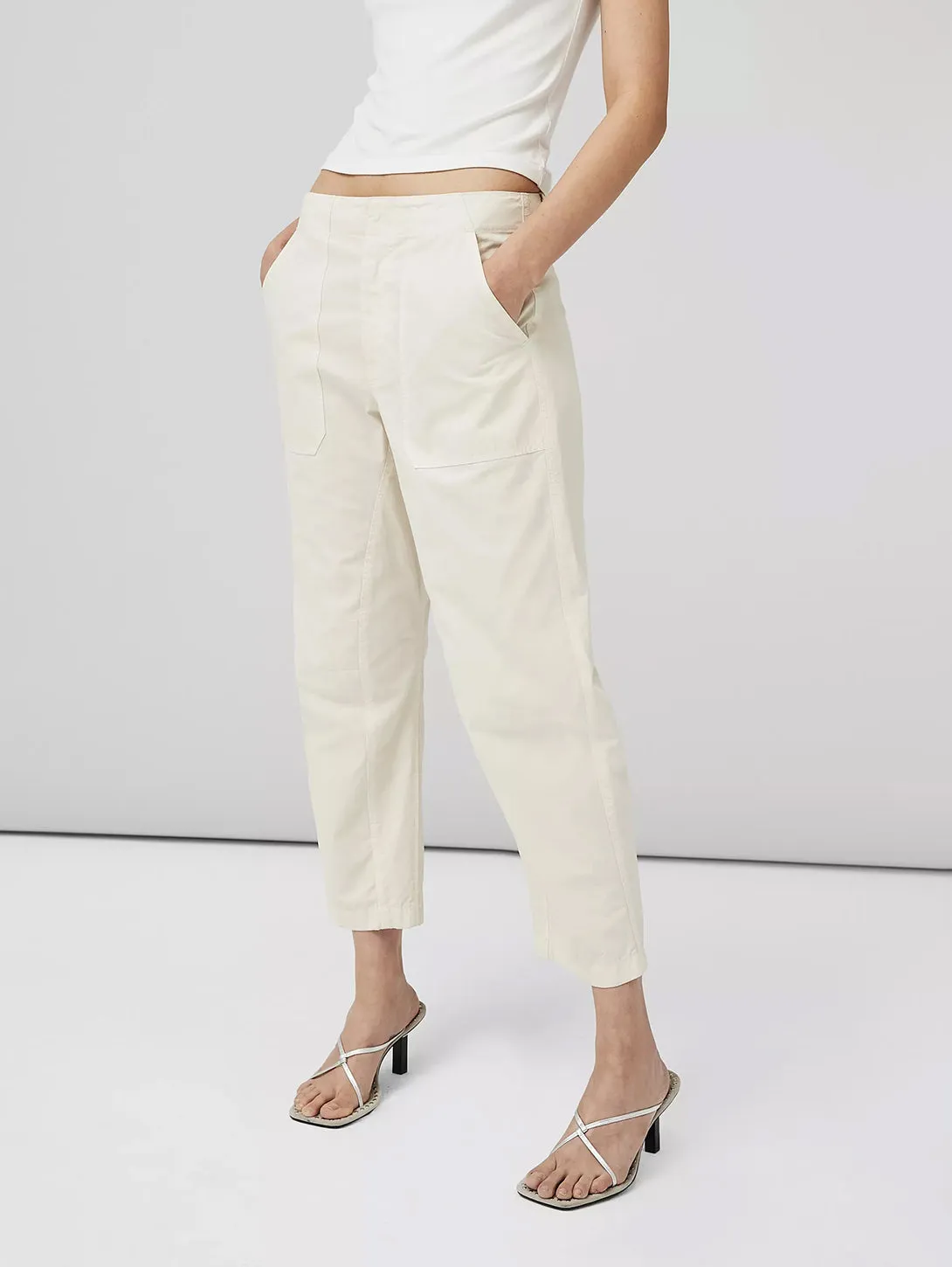 Ivory Leyton Workwear Trousers