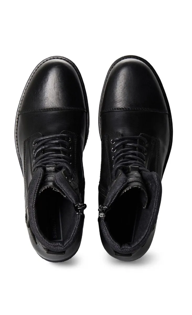 Jack & Jones Albany Anthracite Leather Boots