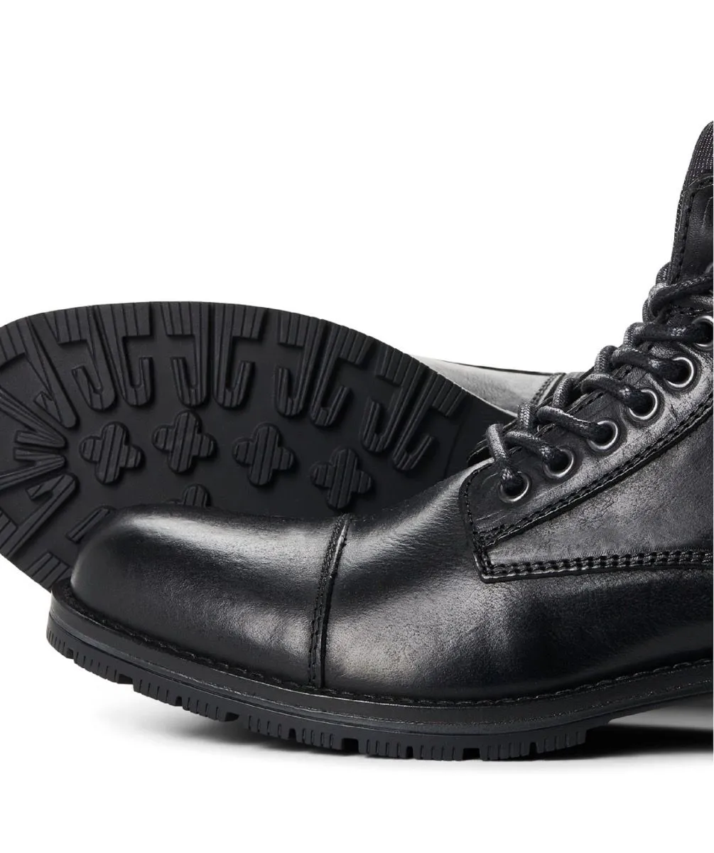 Jack & Jones Albany Anthracite Leather Boots