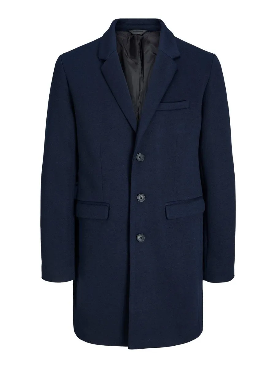 Navy Blazer Jack & Jones Long Marco Coat Jacket