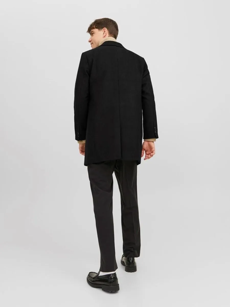 Black Jack & Jones Long Wool Morrison Coat Jacket