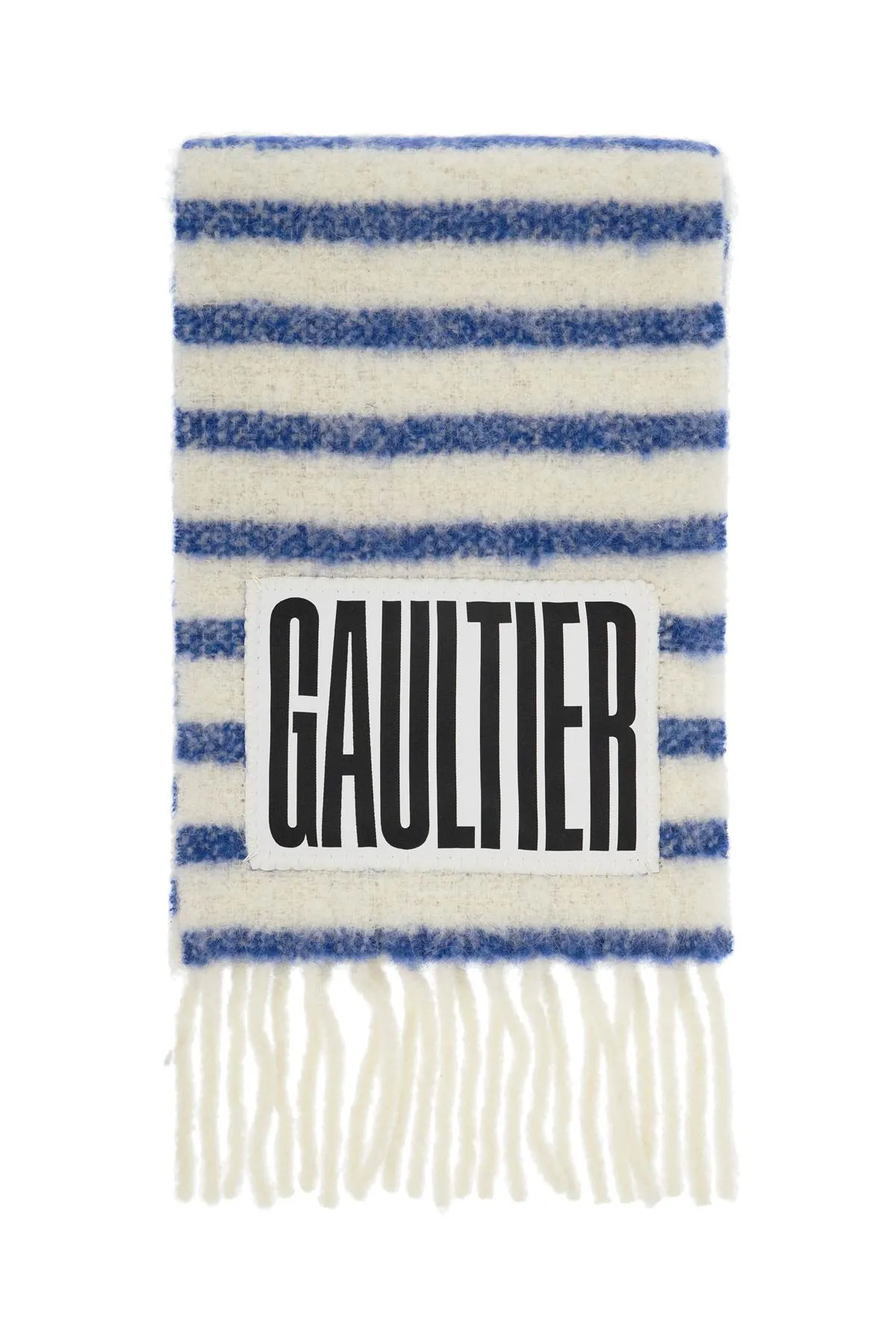 JEAN PAUL GAULTIER striped alpaca blend marinière scarf → JEAN PAUL GAULTIER striped alpaca blend mariniere scarf