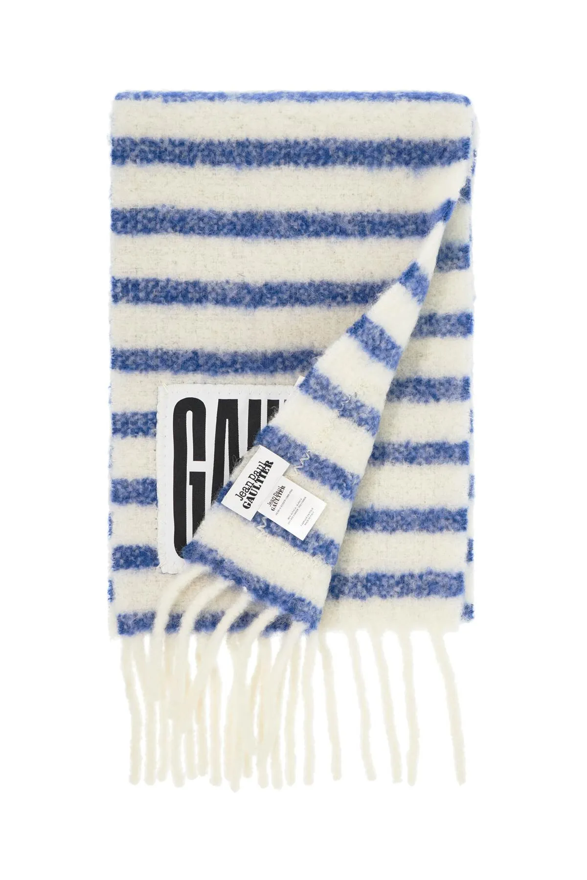 JEAN PAUL GAULTIER striped alpaca blend marinière scarf → JEAN PAUL GAULTIER striped alpaca blend mariniere scarf