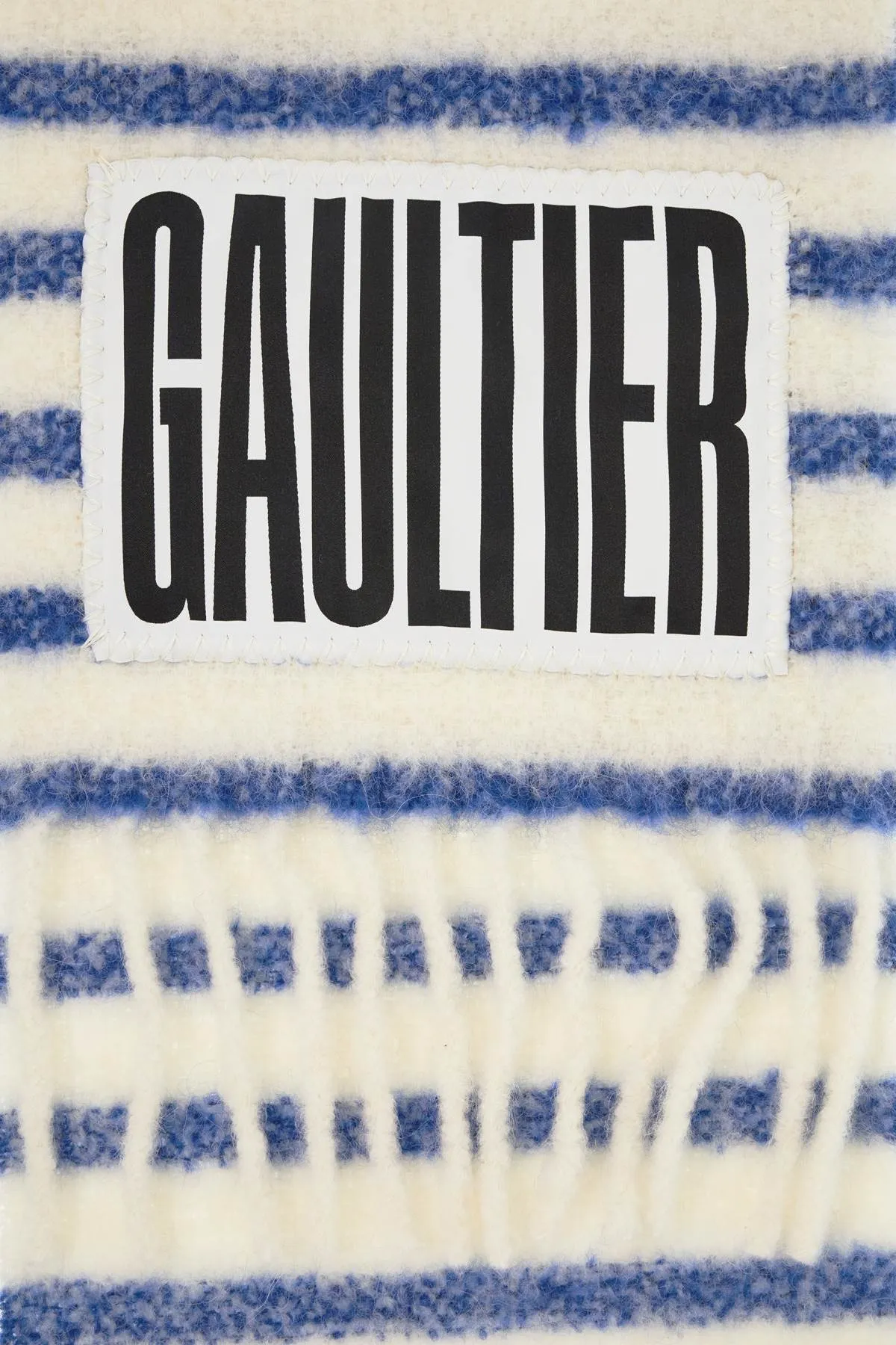 JEAN PAUL GAULTIER striped alpaca blend marinière scarf → JEAN PAUL GAULTIER striped alpaca blend mariniere scarf