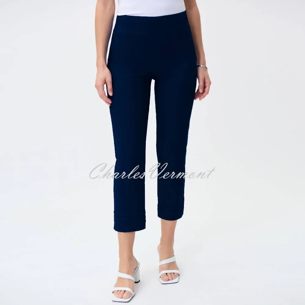 Joseph Ribkoff Midnight Blue Cropped Trouser Ankle Detail Style 231029