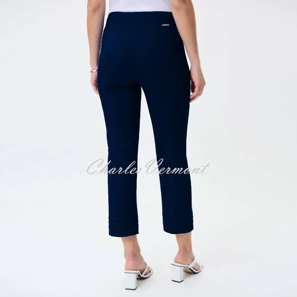 Joseph Ribkoff Midnight Blue Cropped Trouser Ankle Detail Style 231029