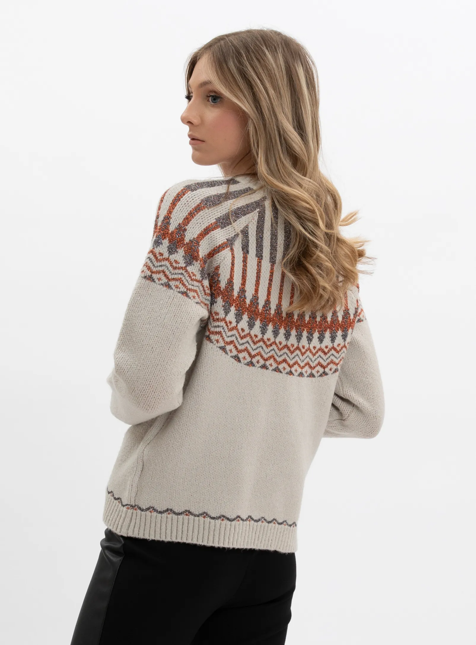 KARINA sweater with round neck and lurex