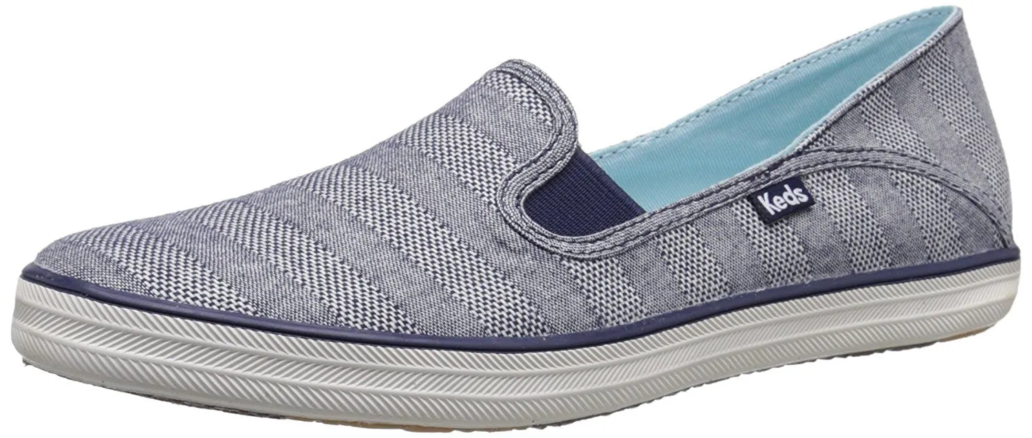 Chambray Stripe Fashion Sneaker by Keds Women's Crashback