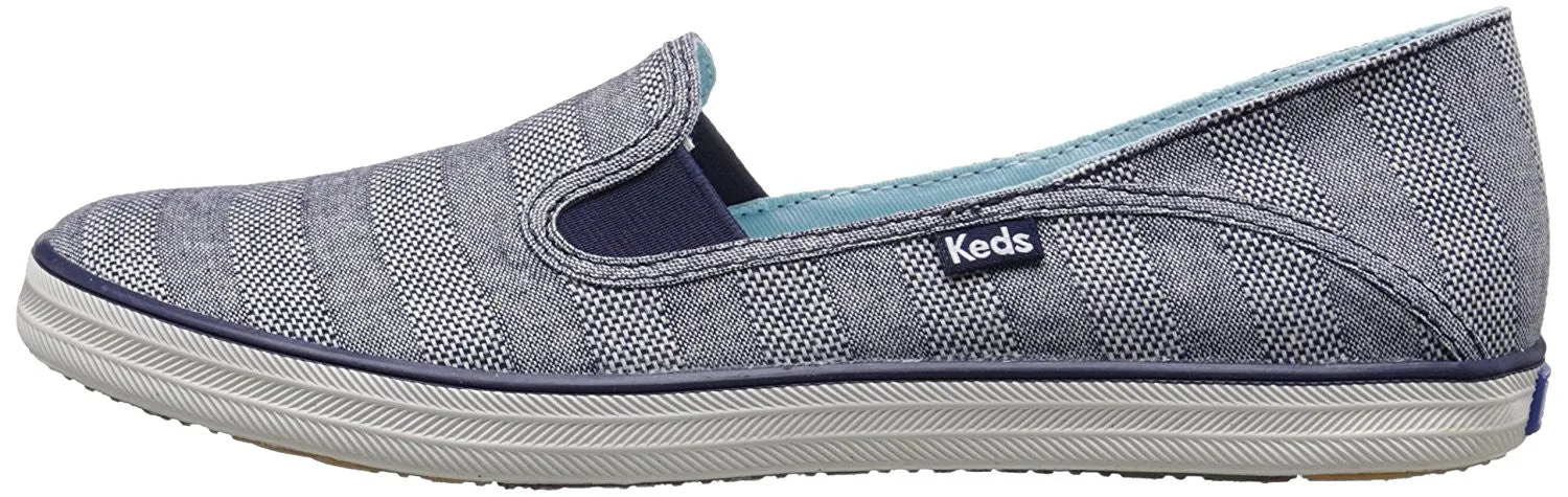 Chambray Stripe Fashion Sneaker by Keds Women's Crashback