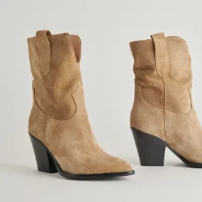 Khaki Suede Boots