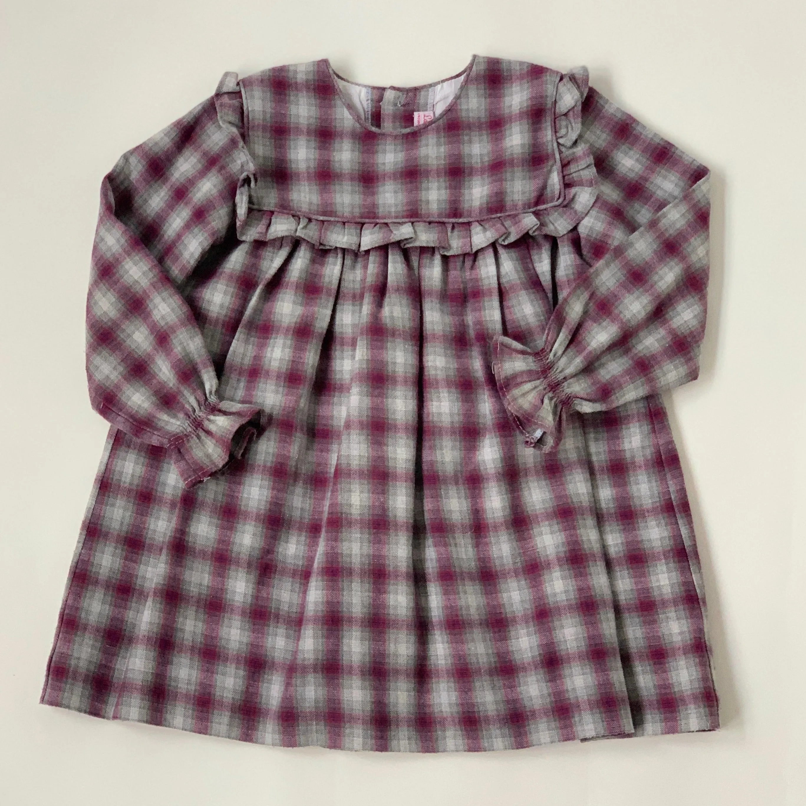 Tartan Dress With Frill for 3-Year-Olds by La Coqueta