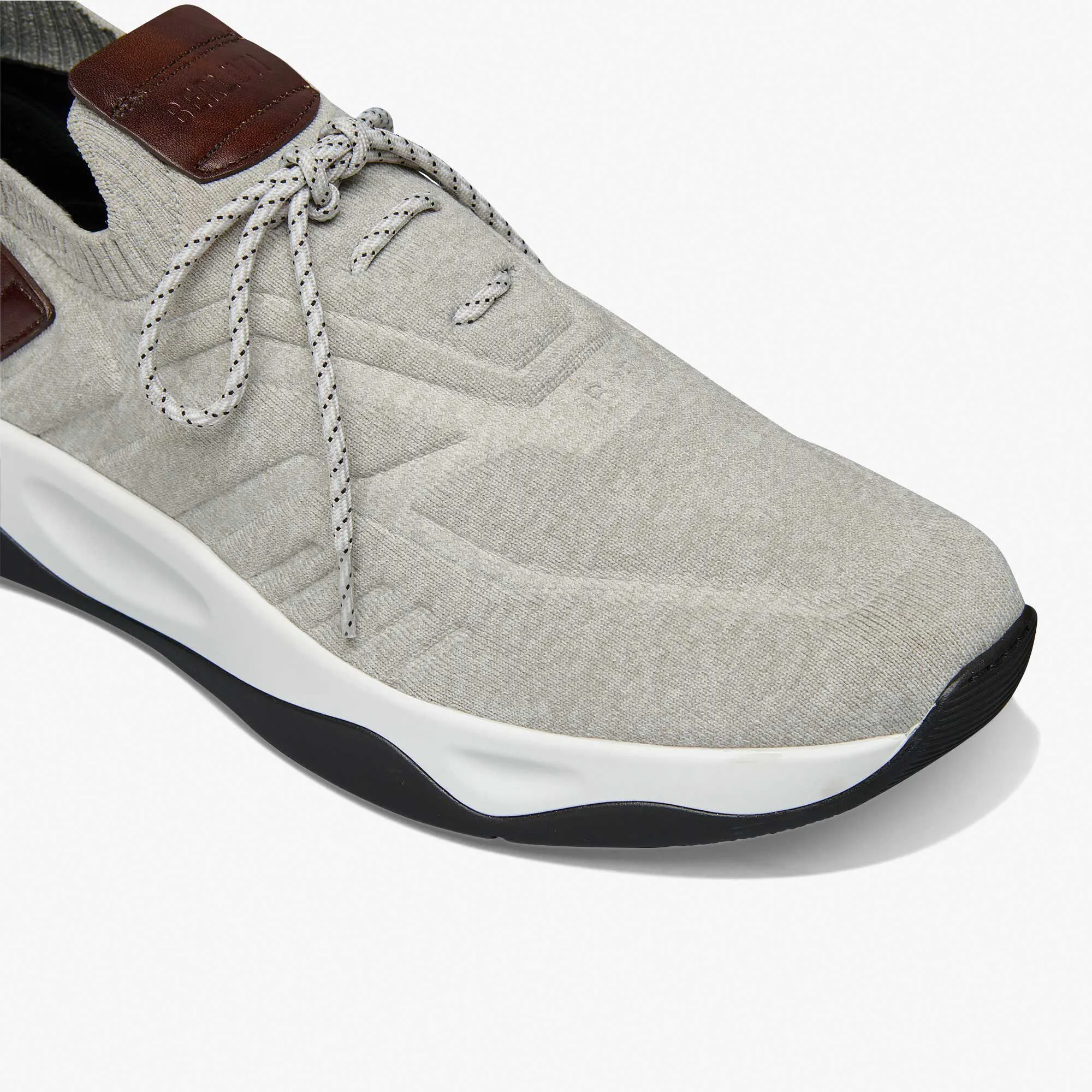 Leather and Knit Shadow Sneaker